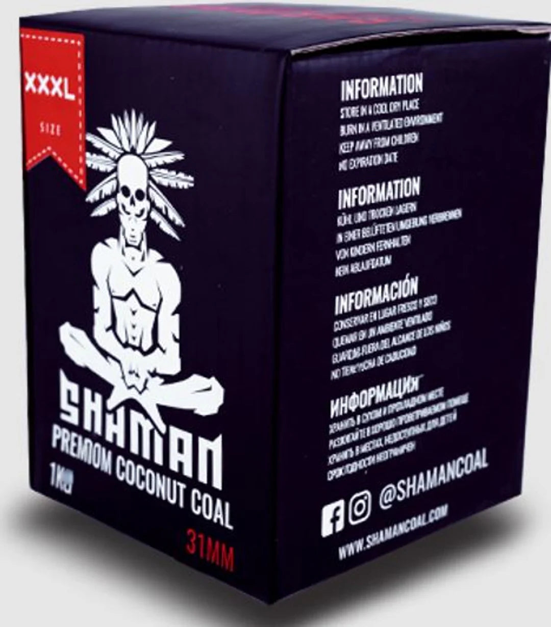 Shaman Coconut Charcoal Cubes XXXL