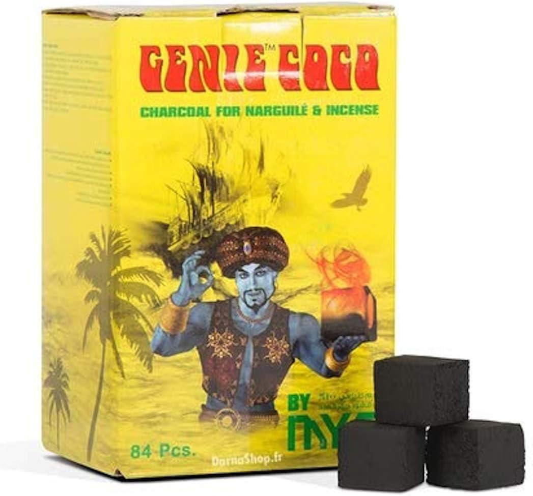 Genie Coco Natural Coconut Lite Coal (84 pieces)